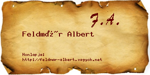 Feldmár Albert névjegykártya